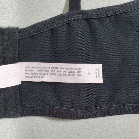 Auden Women's Corset Bra Top Small Black Satin Lingerie Adjustable Straps Sexy - Picture 6 of 8